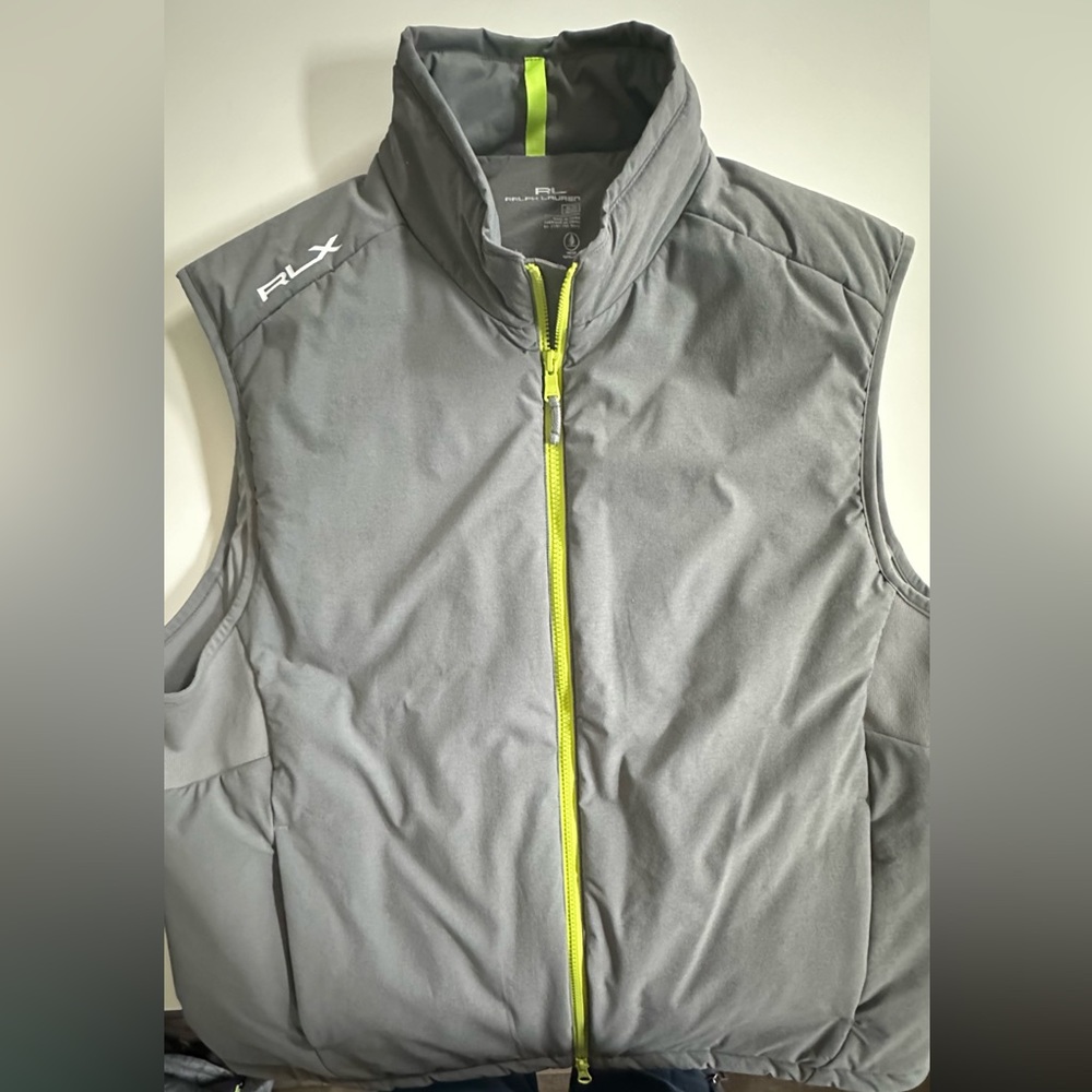 Polo Ralph Lauren RLX Men's Water-Repellent Stretch Vest, Grey Size XL.